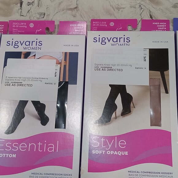 MEDICAL COMPRESSION /HEALTH NWT MICROFIBER STOCKINGS L or XL - Picture 2 of 8